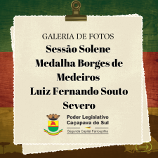Sessão Solene  Medalha Borges de Medeiros  Luiz Fernando Souto Severo