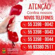Atenção: Câmara de Vereadores têm novos números de telefone